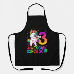 3 Jahre alt Einhorn Blüte 3. Geburtstag Mädchen Un Schürze