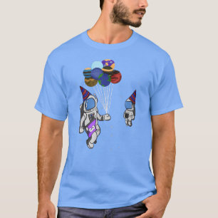 3 Jahre alt Geburtstag Astronaut Planet Ballon T-Shirt