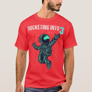 3 Jahre alt Geburtstag Junge gibt Astronaut 3. Geb T-Shirt
