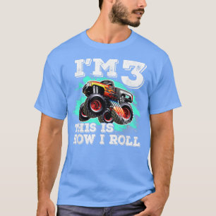 3 Jahre alt Geburtstagskinder Monster LKW Das ist  T-Shirt