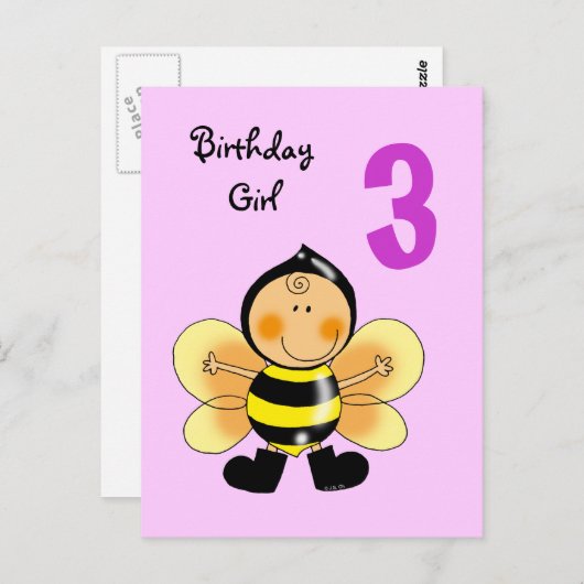 3 Jahre alte Geburtshelferin Postkarte (Vorne/Hinten)