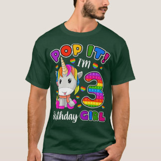 3 Jahre alte Geschenke Pop Ich bin 3 Geburtstag Gi T-Shirt