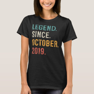 3 Jahre alte Legende seit Oktober 2019 3. Birthda T-Shirt