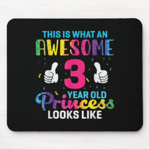 3 Jahre alte Prinzessin Geburtstag Zitat 3. Geburt Mousepad
