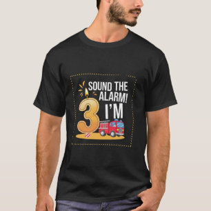 3 Jahre alter Feuerwehrwagen Geburtstagskind Feuer T-Shirt