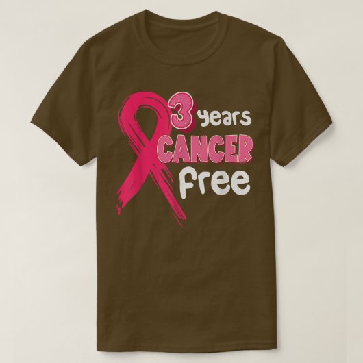 3 Jahre Brustkrebs Free Pink Brustkrebs Survi T-Shirt (Design vorne)