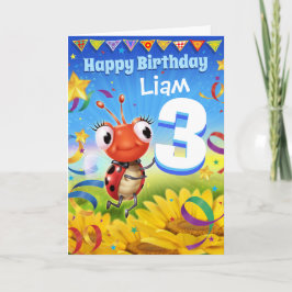 3 Jahre Custom Geburtstagskarte Little Ladybug Ber Karte