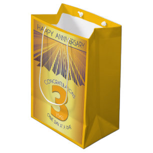 3 Jahre Golden Ray 12-Schritte-Jubiläum Mittlere Geschenktüte