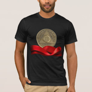 3 Jahre OM Jubiläumsmünzen Red Ribbon T-Shirt