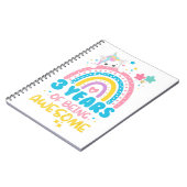 3 Jahre Phantastischer Regenbogen 3. Geburtstag Notizblock (Linke Seite)