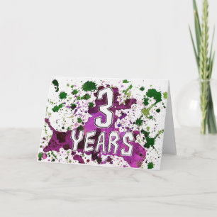 3 Jahre Sobriety Geburtstag / Jubiläumskarte Karte
