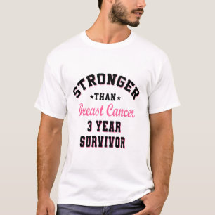 3 Jahre Überleben im Vergleich zum Brustkrebs T-Shirt
