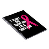 3 Jahre und Zählen Ich bin ein Überlebender Brustk Notizblock (Rechte Seite)