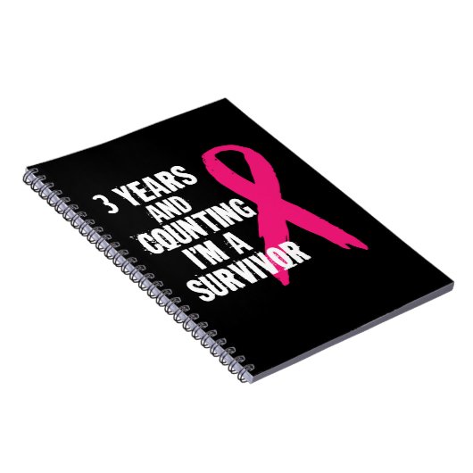 3 Jahre und Zählen Ich bin ein Überlebender Brustk Notizblock (Rechte Seite)
