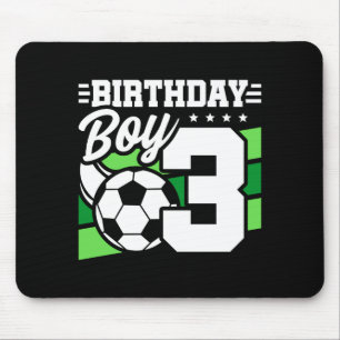 3-jähriger Fußballparty 3. Geburtstag Junge  Mousepad