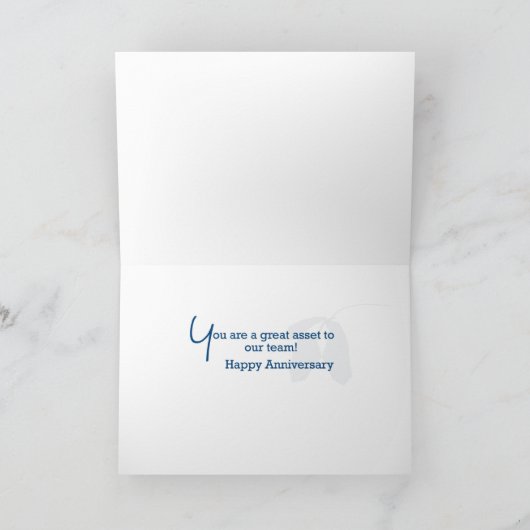 3-jähriger Mitarbeiterjubiläum, Glückwunsch Karte (Innenseite)