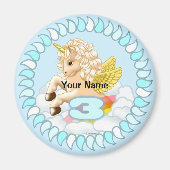 3-jähriger Unicoron-Magnet Magnet (Vorne)