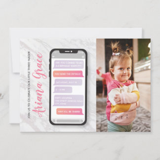 3-jähriges 3-nager-Mädchen zum dritten Geburtstag Einladung