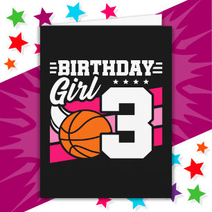 3-jähriges Basketball-Party 3. Geburtstagskind Karte
