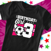 3-jähriges Fußball-Party 3. Geburtstagskind T-Shirt