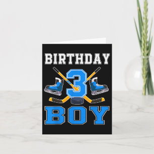 3-jähriges Junge Eishockey 3. Party Karte