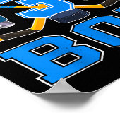 3-jähriges Junge Eishockey 3. Party Poster (Ecke)