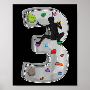 3-jähriges Kletterabenteuer zum 3. Geburtstag C Poster