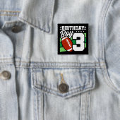 3-jähriges Party Thema 3. Geburtstag Junge Button (Beispiel)