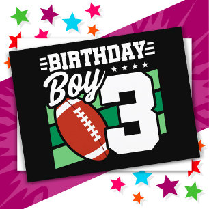 3-jähriges Party Thema 3. Geburtstag Junge Postkarte