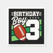 3-jähriges Party Thema 3. Geburtstag Junge Serviette (Vorderseite)