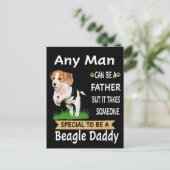 3 Jeder Mann Beagle Daddy Postkarte (Stehend Vorderseite)