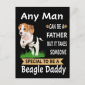 3 Jeder Mann Beagle Daddy Postkarte (Vorderseite)