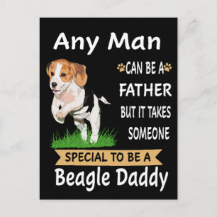 3 Jeder Mann Beagle Daddy Postkarte