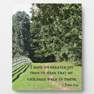 3 John 1:4 Ich habe keine größere Freude, als das  Fotoplatte