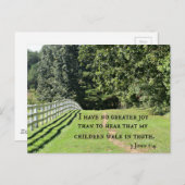 3 John 1:4 Ich habe keine größere Freude, als das  Postkarte (Vorne/Hinten)