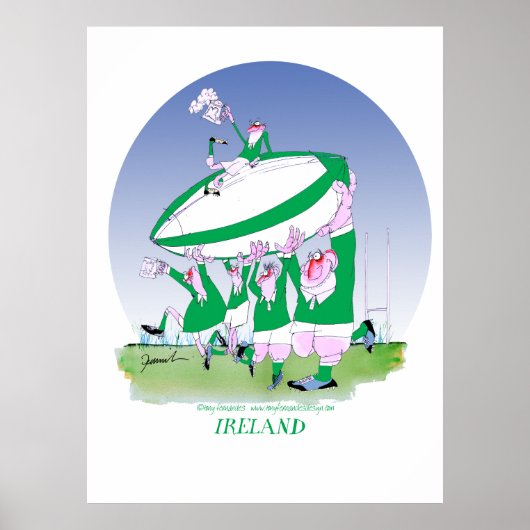 3 jubelnd ireland rugby, tony fernandes poster (Vorne)