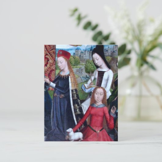 3 Jungfrauen Märtyrer in einem Garten (Einzelheite Postkarte (Stehend Vorderseite)