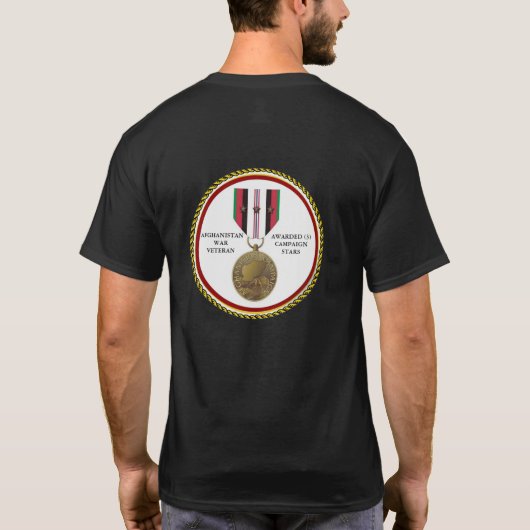 3 KAMPAGNE STARTEN AFGHANISTAN KRIEG VETERAN T-Shirt (Rückseite)