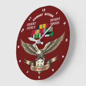 3 KAMPAGNE STARTEN PERSISCHE GULFKRIEGSVETERANER GROßE WANDUHR (Winkel)