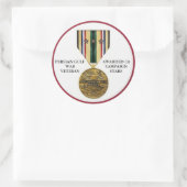 3 KAMPAGNE STARTEN PERSISCHER GULFKRIEG VETERAN RUNDER AUFKLEBER (Tasche)