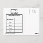 3 Karten-Schablone des Bild-Amateurradio-QSL Postkarte (Rückseite)