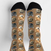 3 Katzengesicht und Hundegesicht Personalisiert au Socken (Oben)