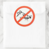 3" Kein Rattenaufkleber Runder Aufkleber (Tasche)