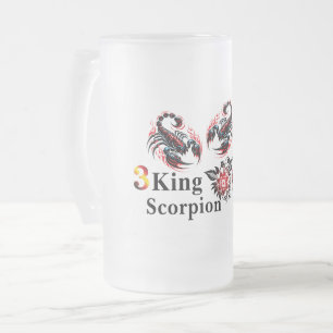 3 King Sporpion Beer Glass Mattglas Bierglas