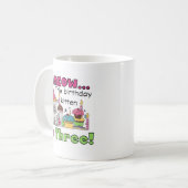 3. Kitten Geburtstag T - Shirt und Geschenke Kaffeetasse (Vorderseite Links)
