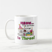 3. Kitten Geburtstag T - Shirt und Geschenke Kaffeetasse (Links)
