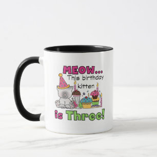 3. Kitten Geburtstag T - Shirt und Geschenke Tasse
