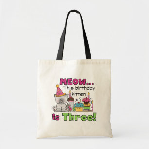 3. Kitten Geburtstag T - Shirt und Geschenke Tragetasche