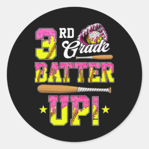 3. Klasse Butter Up Softll Eis Drip Ck Zur Schule Runder Aufkleber