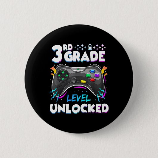 3. Klasse freigeschaltet Zurück zur Schule Erster  Button (Vorderseite)